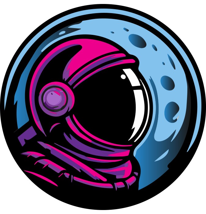 First Moon Astronaut Logo Graphic